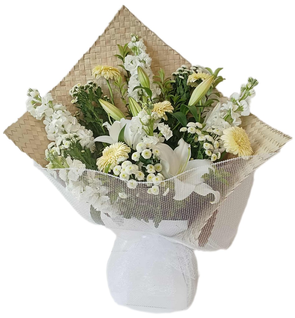 White and Cream Flax mat Vox