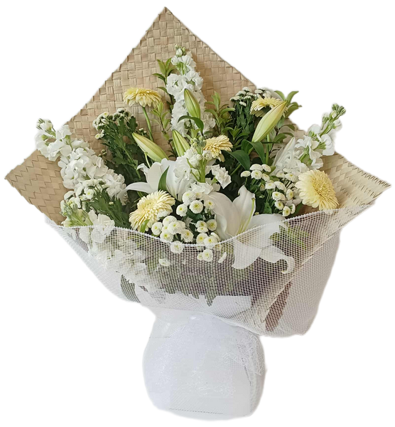 White and Cream Flax mat Vox