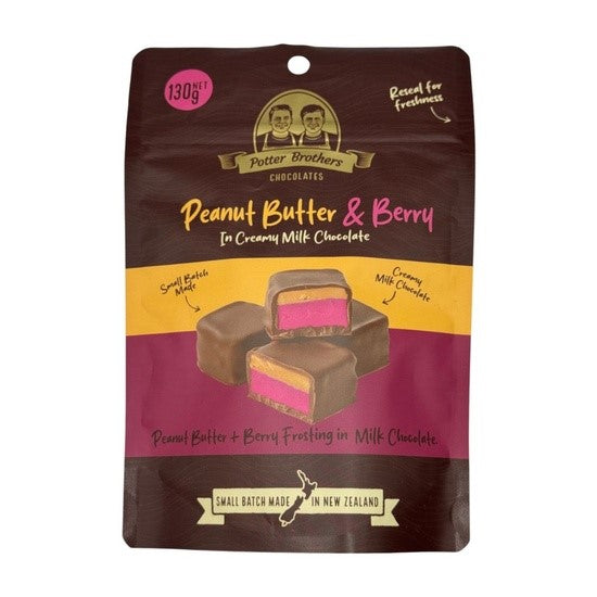 Peanut Butter and Berry in Milk Chocolate  130g